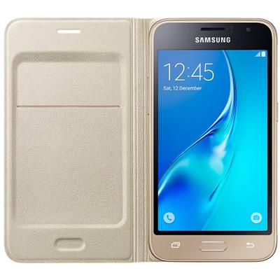Samsung Husa de protectie tip Flip Wallet Gold pentru J120 Galaxy J1 (2016)