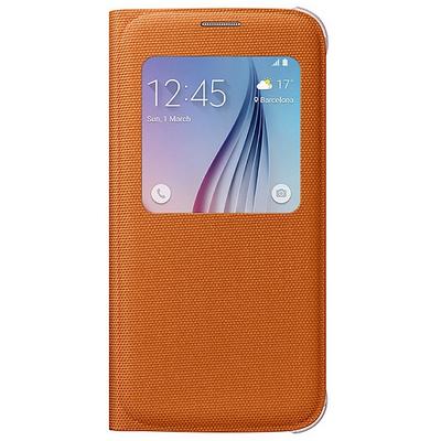 Samsung Husa de protectie tip Book S-View Orange pentru G920 Galaxy S6