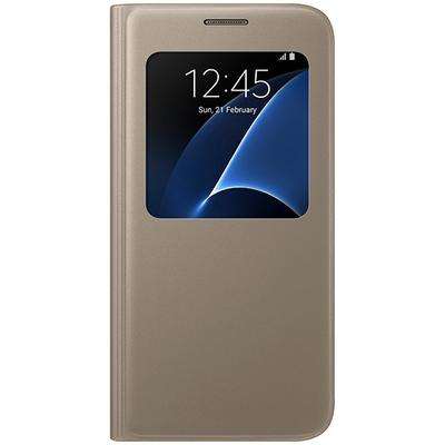 Samsung Husa de protectie tip Book S-View Gold pentru G930 Galaxy S7
