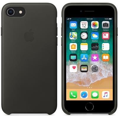 Apple Protectie pentru spate MQHC2ZM/A Leather Charcoal Gray pentru iPhone 8 / 7