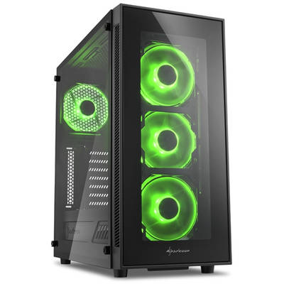 Carcasa PC Sharkoon TG5 Green LED