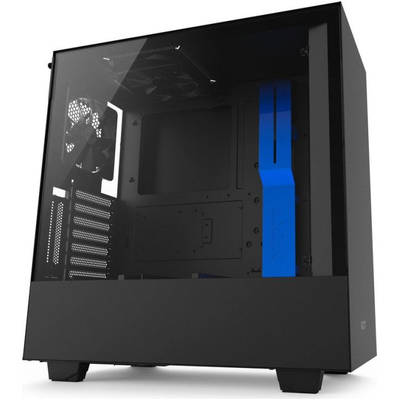 Carcasa PC NZXT H500i Matte Black/Blue