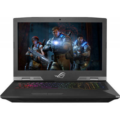 Laptop Asus Gaming 17.3" ROG G703GI, FHD 144Hz 3ms G-Sync, Procesor Intel Core i7-8750H (9M Cache, up to 4.10 GHz), 32GB DDR4, 1TB SSHD + 2x 256GB SSD, GeForce GTX 1080 8GB, Win 10 Home, Titanium