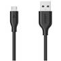 Anker PowerLine USB Male la microUSB Male, 1.8 m, Black