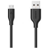 Anker PowerLine USB Male la microUSB Male, 1.8 m, Black
