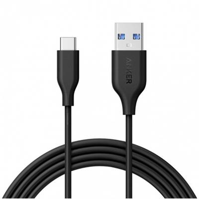 Anker PowerLine, USB Male la USB-C Male, 1 m, Black