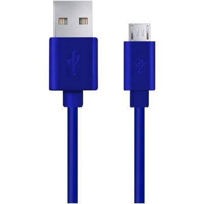 Esperanza USB Male la microUSB Male, 0.8 m, Blue