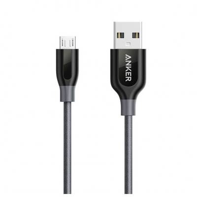 Anker PowerLine+ Premium USB Male la microUSB Male, 0.91 m, Grey