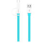 Huawei USB Male la microUSB Male + adaptor USB-C Male, 1.5 m, Light Blue