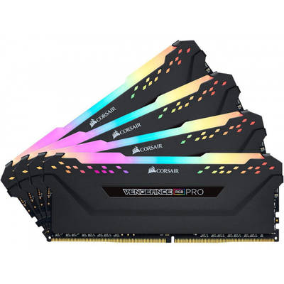 Memorie RAM Corsair Vengeance RGB PRO 32GB DDR4 3200MHz CL16 Quad Channel Kit