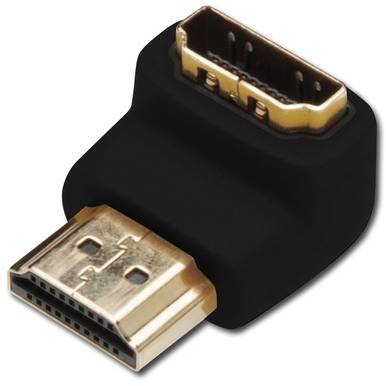 Adaptor Assmann 1x HDMI Female - 1x HDMI Male, v2.0, conector 90 grade