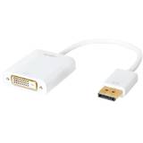 Adaptor Logilink 1x DisplayPort Male - 1x DVI-D Female, alb