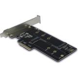 1x PCI-E Male - 1x M.2 PCI-E SSD + 1x M.2 SATA SSD