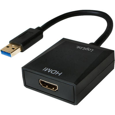Adaptor Logilink 1x USB 3.0 Male - 1x HDMI Female Black