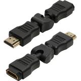Adaptor Logilink 1x HDMI Male - 1x HDMI Female, conector 270 grade ajustabil, negru