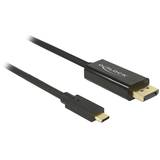 DELOCK USB Male tip C - DisplayPort Male, 1m, negru, 4K 60Hz