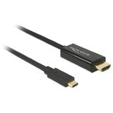 USB Male tip C - HDMI Male, 2m, negru, 4K 30Hz