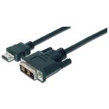Assmann HDMI v1.3 Male - DVI-D Male, 2m, negru