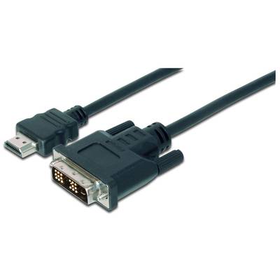 Assmann HDMI v1.3 Male - DVI-D Male, 5m, negru