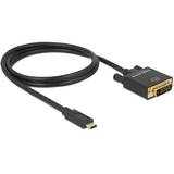 USB Male tip C - DVI-D Male, 2m, negru