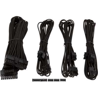Corsair Premium Individually Sleeved PSU Cable Kit Starter Package, Type 4 (Generation 3), Black