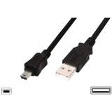 USB 2.0 tip A Male - miniUSB 2.0 tip B Male 1.8m, Negru