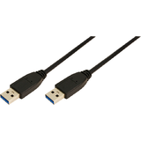 USB 3.0 Male tip A - USB 3.0 Male tip A, 1m, Negru
