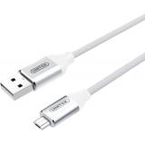 Unitek USB 2.0 Male tip A - microUSB 2.0 Male tip B, 1m, argintiu