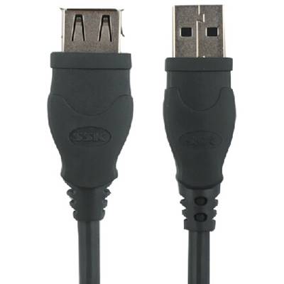 SSK USB 2.0 Male tip A - USB 2.0 Female tip A, 1.5m, negru