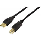 USB 2.0 Male tip A - USB 2.0 Male tip B, 10m, Active Repeater, negru