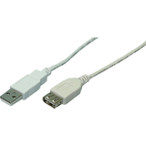 Logilink USB 2.0 tip A Male - USB 2.0 tip A Female, 3m, Gri