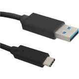 QOLTEC USB 3.0 Male tip A - USB 3.1 tip C Male, 1.8m, negru