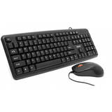 Kit Periferice Spacer Tastatura + Mouse Combo SPDS-S6201, Wired, Black