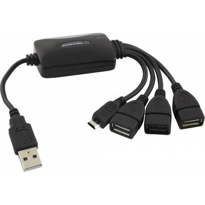 Hub USB Hub USB Esperanza EA114 Hub 4 Porturi USB 2.0 - 3 x USB, 1 x miniUSB