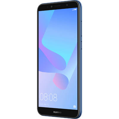 Smartphone Huawei Y6 (2018), Ecran HD+ 18:9, Snapdragon 425, Quad Core, 16GB, 2GB RAM, Dual SIM, 4G, baterie 3000 mAh, Blue