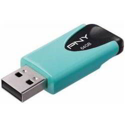Memorie USB USB 2.0  64GB PNY Attache 4 Pastel aqua