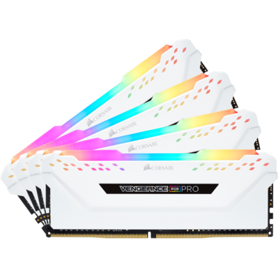 Memorie RAM Corsair Vengeance RGB PRO White 32GB DDR4 2666MHz CL16 1.2v Quad Channel Kit