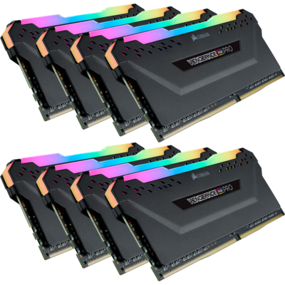 Memorie RAM Corsair Vengeance RGB PRO 128GB DDR4 3200MHz CL16 Quad Channel Kit