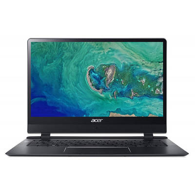 Ultrabook Acer 14" Swift 7 SF714-51, FHD Touch, Procesor Intel Core i7-7Y75 (4M Cache, up to 3.60 GHz), 8GB, 256GB SSD, GMA HD 615, Win 10 Home, Obsidian black