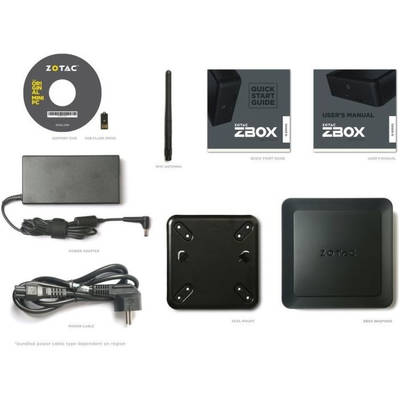 Sistem Mini ZOTAC ZBOX QK5P1000, Kaby Lake i5-7200U 2.5GHz, 2x DDR4, Quadro P1000, fara HDD, HDMI , WI-Fi, Bluetooth