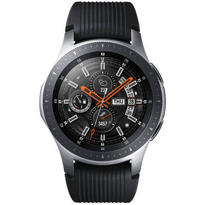 Smartwatch Samsung Galaxy Watch 2018, 46 mm, corp argintiu, curea silicon negru