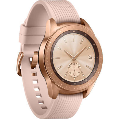 Smartwatch Samsung Galaxy Watch 2018, 42 mm, corp auriu, curea silicon roz