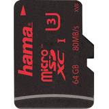 Card de Memorie HAMA 123985 MicroSDXC 64GB Class 3 USH-I 4K 80mb/s