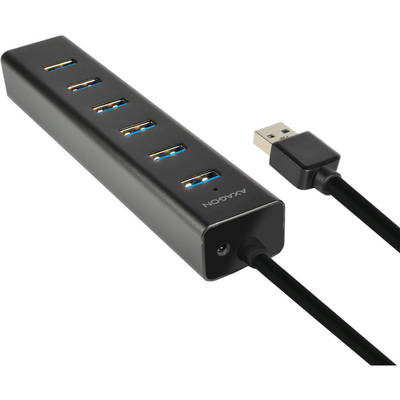 Hub USB AXAGON HUE-SA7 USB 3.0 Black