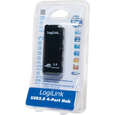 Hub USB Logilink UH0001A USB 2.0 Black