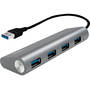 Hub USB Logilink UA0307 USB 3.0 Silver