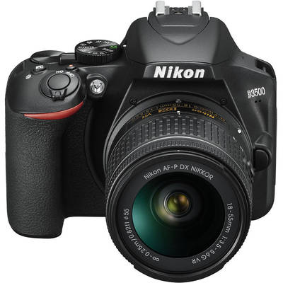 Aparat foto DSLR NIKON D3500 Black + Obiectiv AF-P Nikkor 18-55mm VR