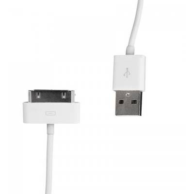 4World Cablu USB 2.0 pt iPad / iPhone / iPod transfer/incarcare 1.0m alb