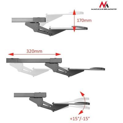 Suport TV / Monitor Suport Metalic Tastatura Maclean MC-757 max 2kg