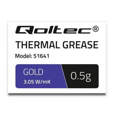 Pasta termoconductoare Qoltec pasta termica 3.05 W/m-K | 0,5g | gold